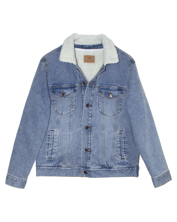 Unisex Sherpa-Lined Denim Jacket - DTG Specials